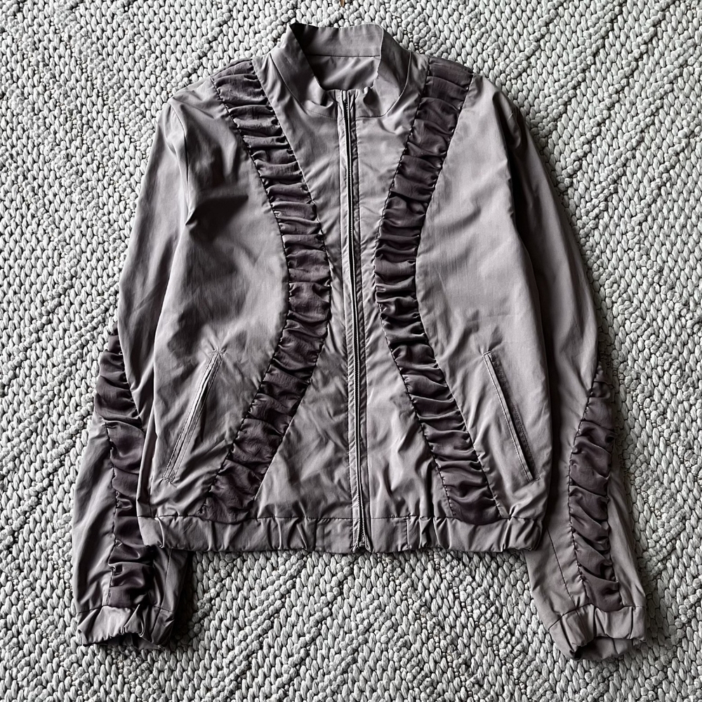 Issey Miyake SS05 Pleated Ribbon Gather Line Blouson Zip Up Men's Jacket